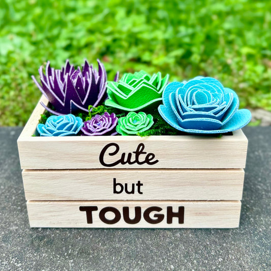 Mini Faux Leather Succulent Box “Cute but Tough”