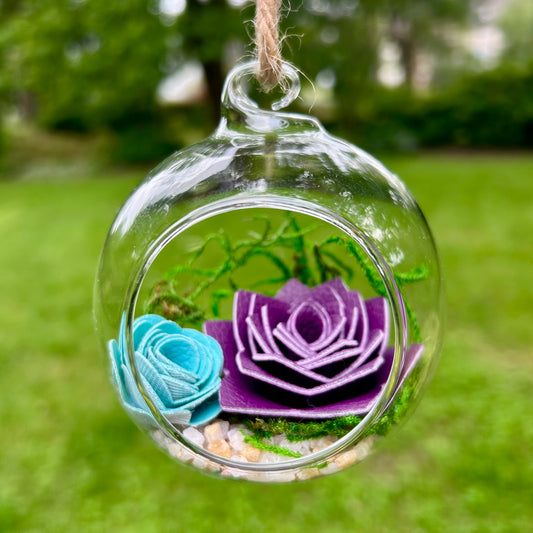 Hanging Terrarium “Stardust & Sage”