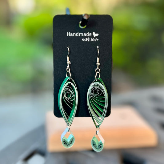 Drop Earrings - Green