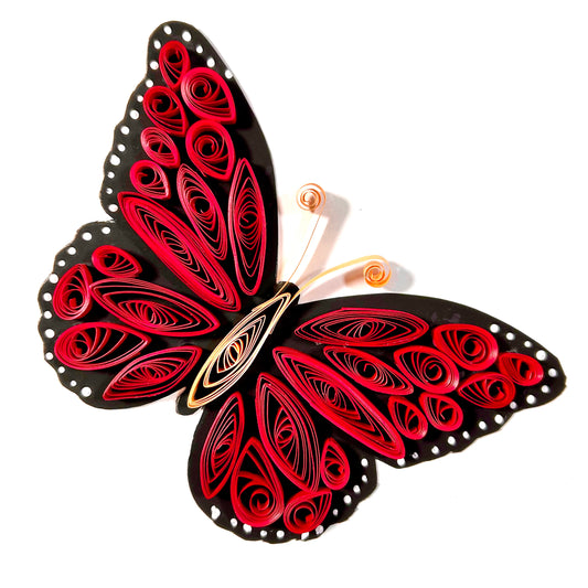 Butterfly (Paper Quilled) - Crimson